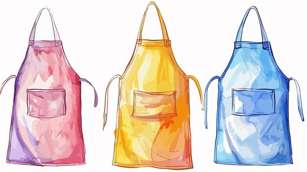 Vector kitchen apron set clipart