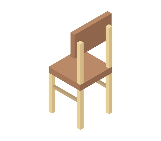 Kitchen chair isometric