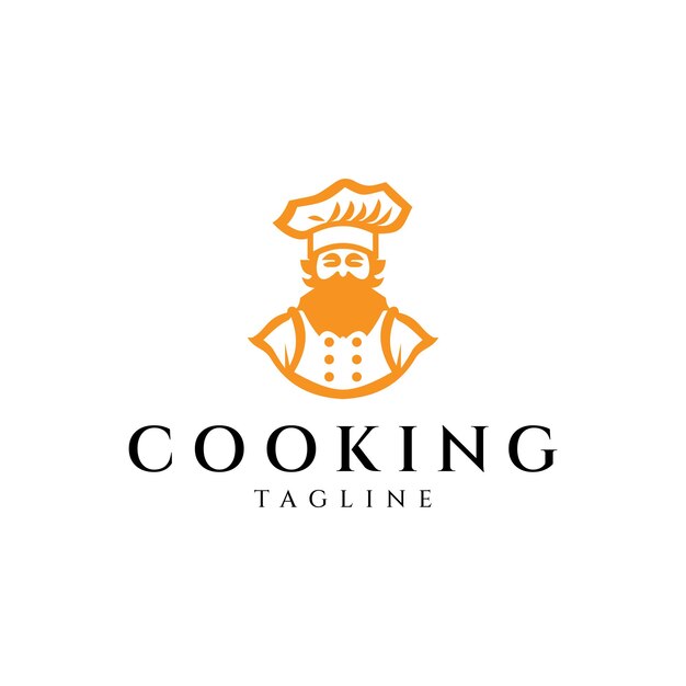 Kitchen chef logo design vector illustration