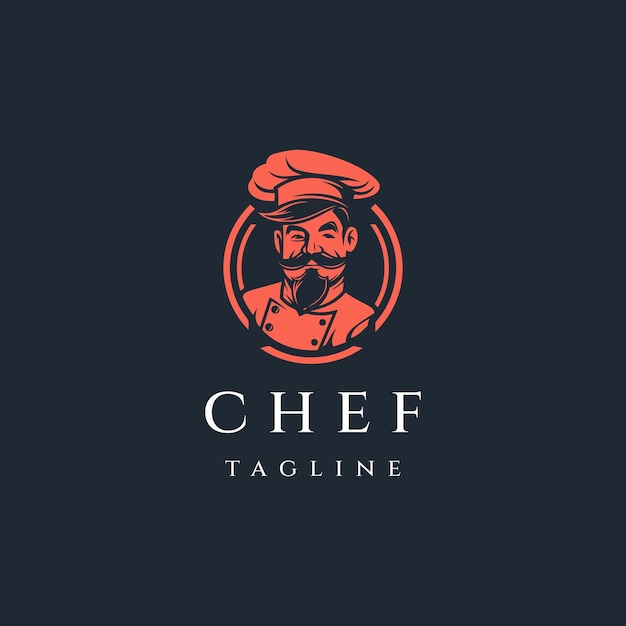 Kitchen chef logo design vector illustration