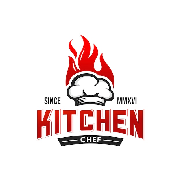 Kitchen Chef Logo Design Vector Template