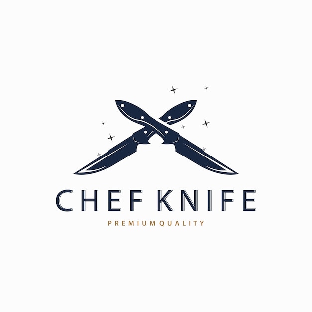 Kitchen Knife Logo Chef Knife Logo Vector Design Illustration Template