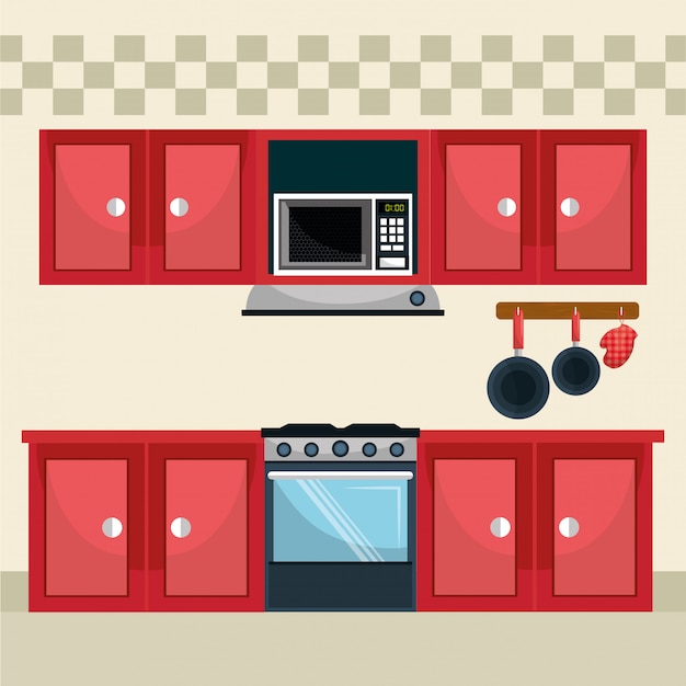 kitchen modern scene icons