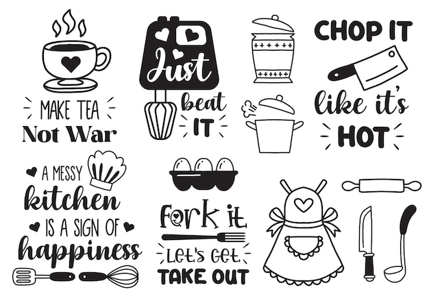 Kitchen quote illustration Vector for banner, poster, flyer