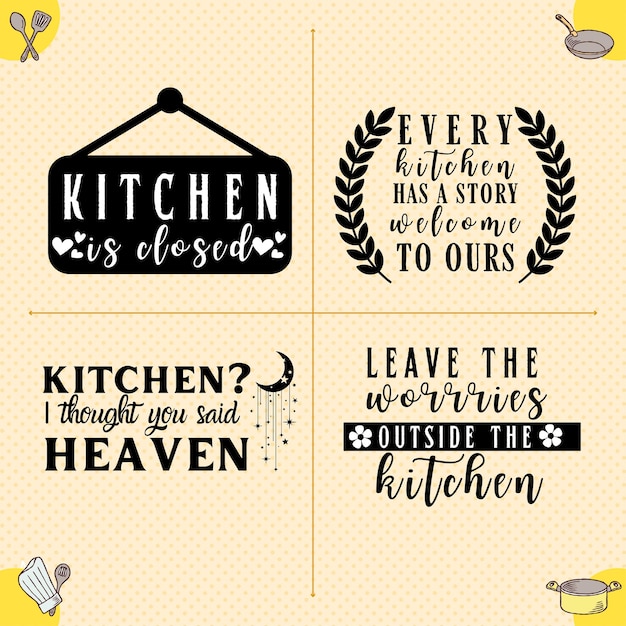 Vector kitchen svg bundle kitchen svg file kitchen svg cricut kitchen typography vector design kitchen