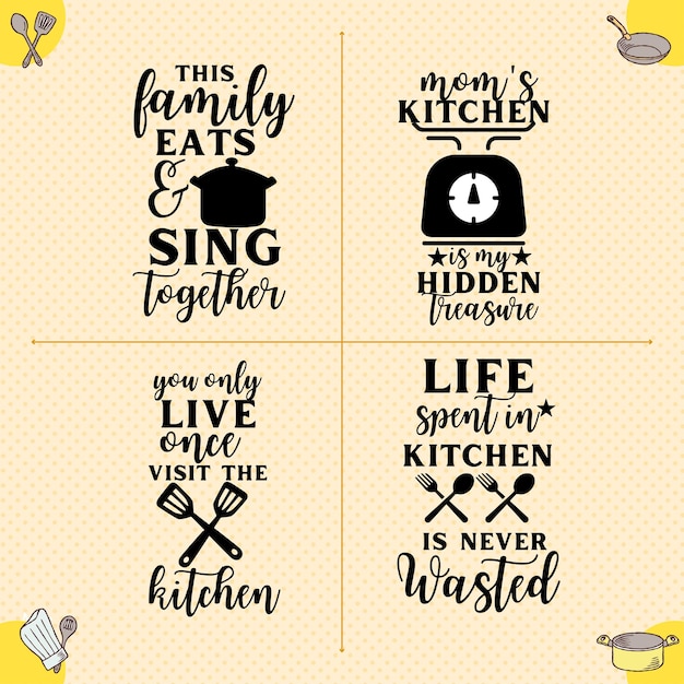 Vector kitchen svg bundle kitchen svg file kitchen svg cricut kitchen typography vector design kitchen