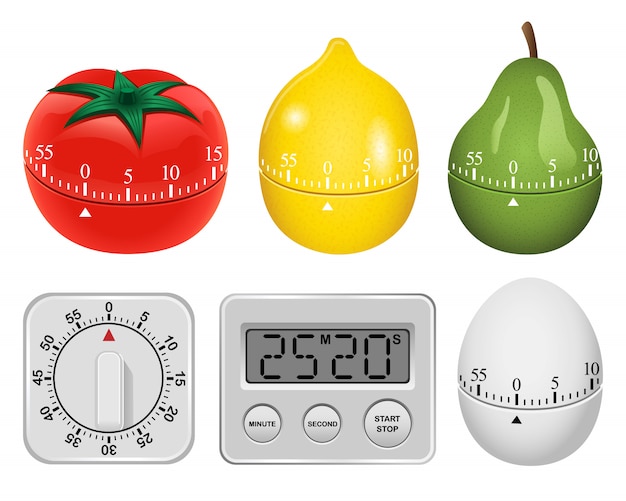 Kitchen timer mockup set