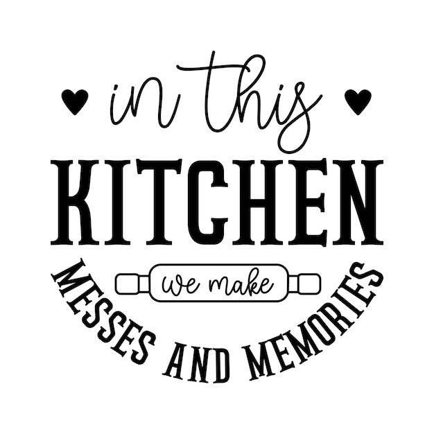 Vector kitchen typography design