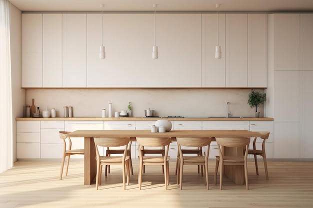 a kitchen with a table and chairs and a table with chairs and a table with chairs