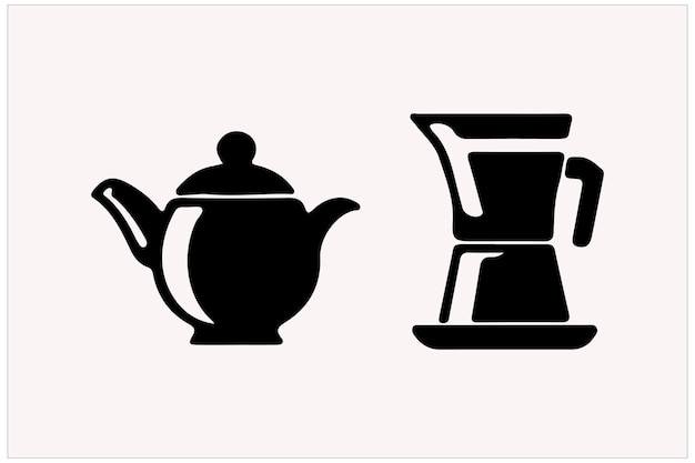 kitchenware silhouette vector illustration on White Background