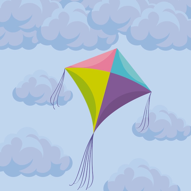 Kite flying in the sky