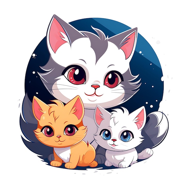 Kittens Vector Logo Art Emblem