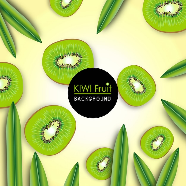 Kiwi fruit illustration background