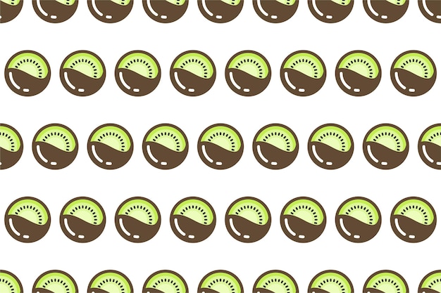 Vector kiwi fruit seamless pattern background