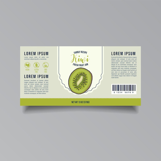 Kiwi Jam Label Template