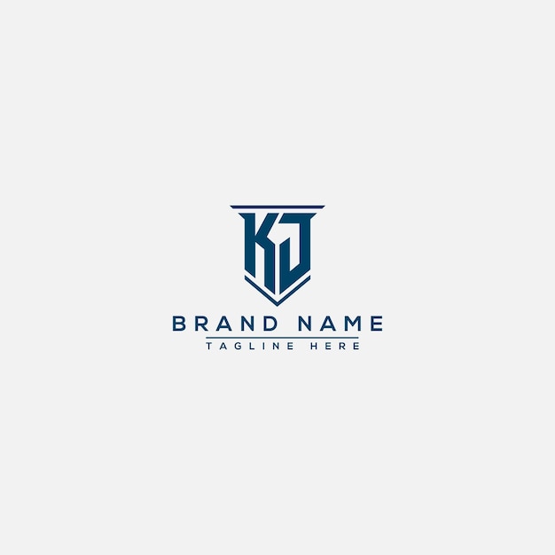 KJ Logo Design Template Vector Graphic Branding Element