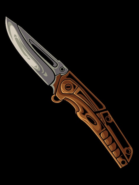 knife bayonet design vector