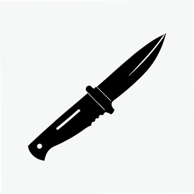 knife design silhouette vector logo illustration