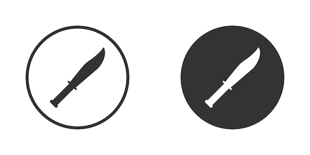 Knife icon Edged weapons symbol Vector illustration