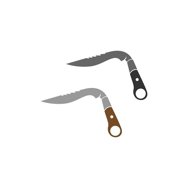 Knife icon logo design vector template