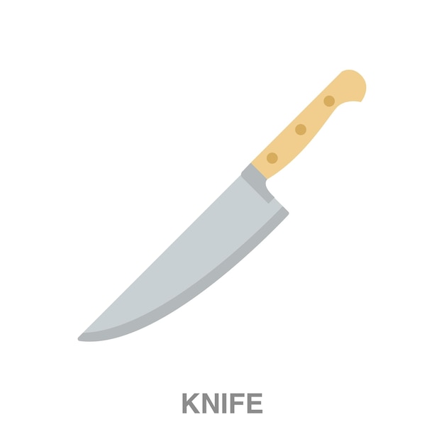 Knife illustration on transparent background