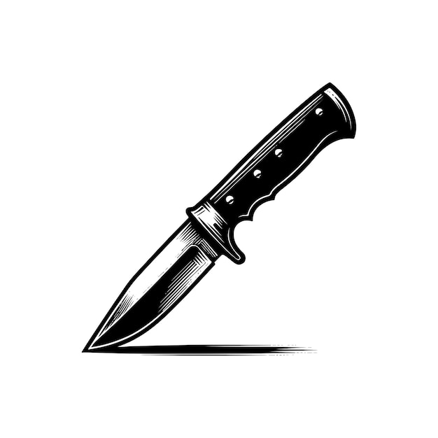 knife vector art silhouette illustration design