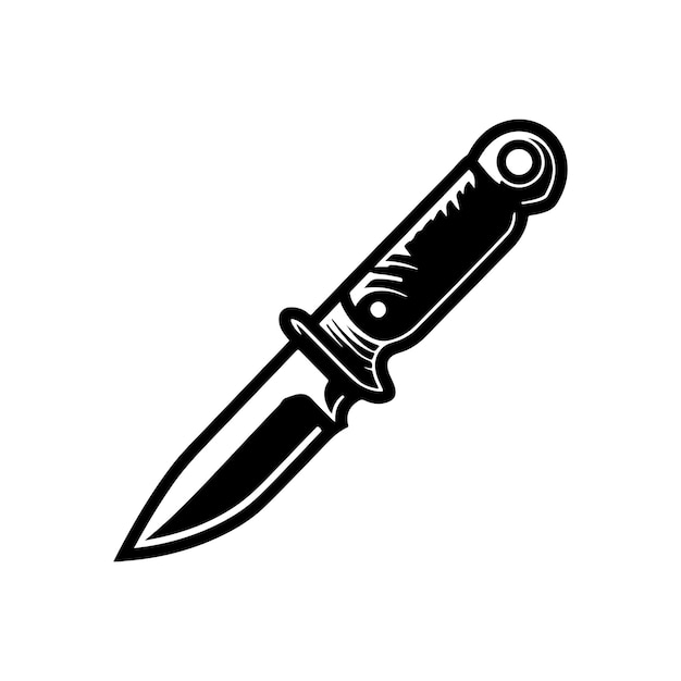 knife vector art silhouette illustration design