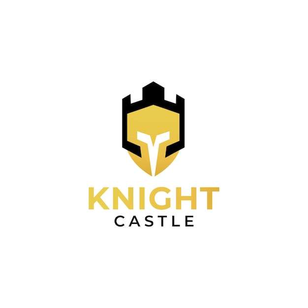 knight castle logo icon vector illustration design template.