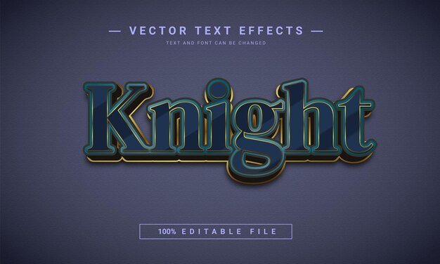 Knight editable text effect template