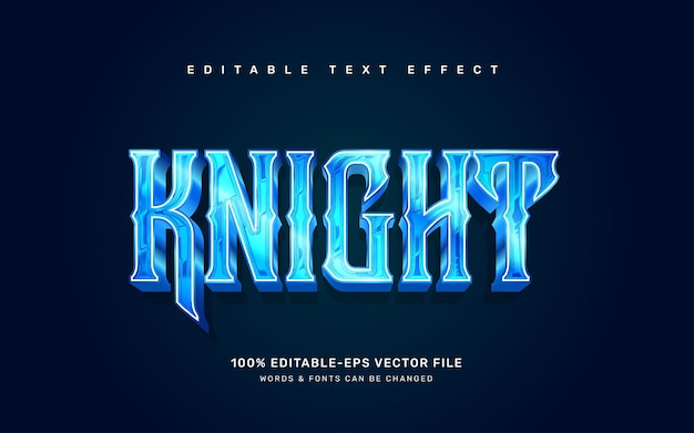 Knight editable text effect template