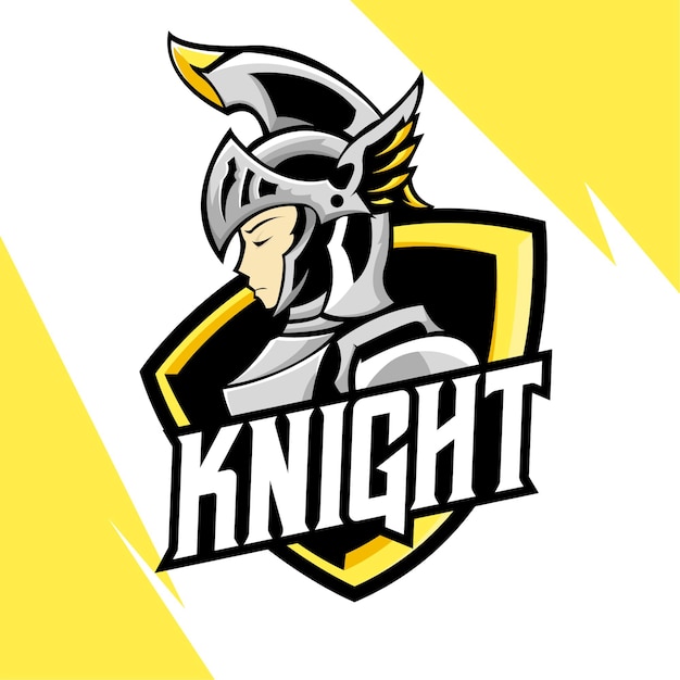 Vector knight esport mascot logo vector