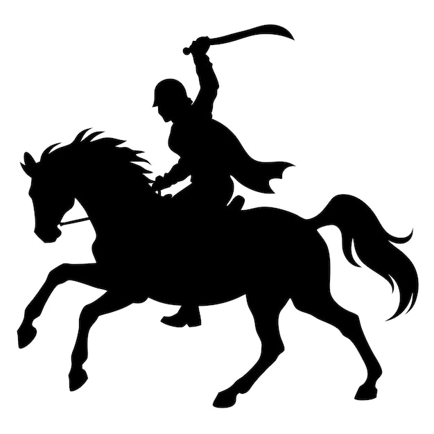 a knight on a horse with a sword and shield