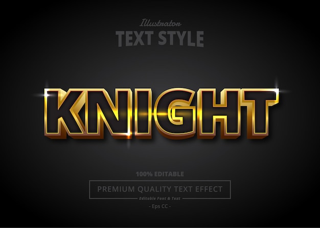 KNIGHT ILLUSTRATOR TEXT EFFECT