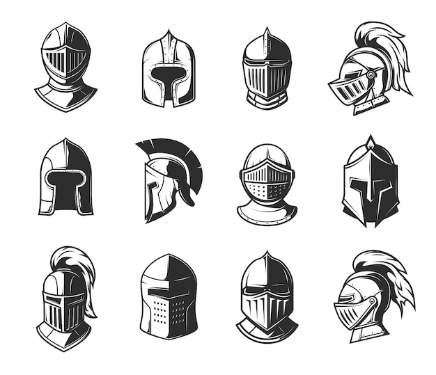 Knight warrior helmets heraldry gladiator armor