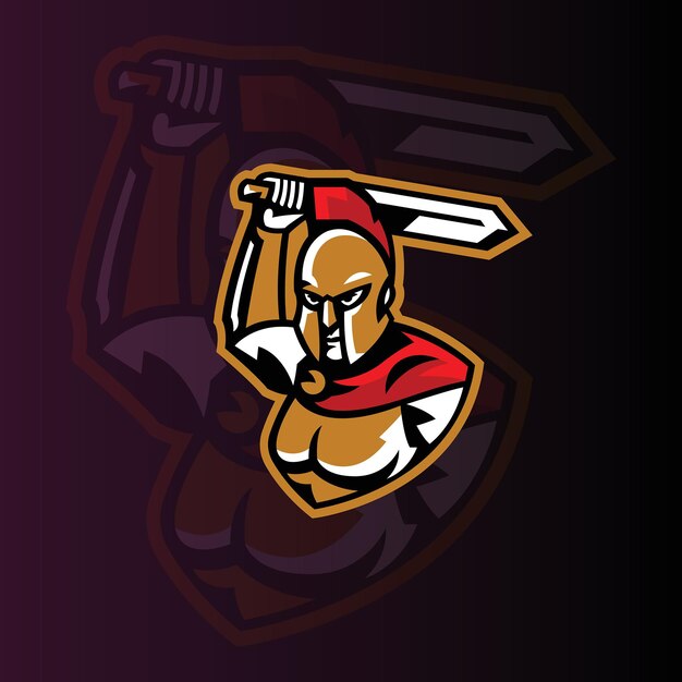 Knight with sword Esports Gaming logo vector template Gaming Logo