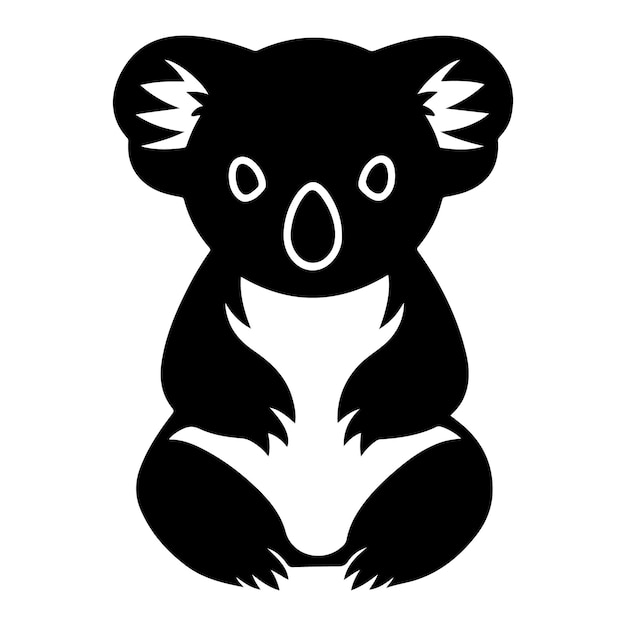 Koala black silhouette clip art