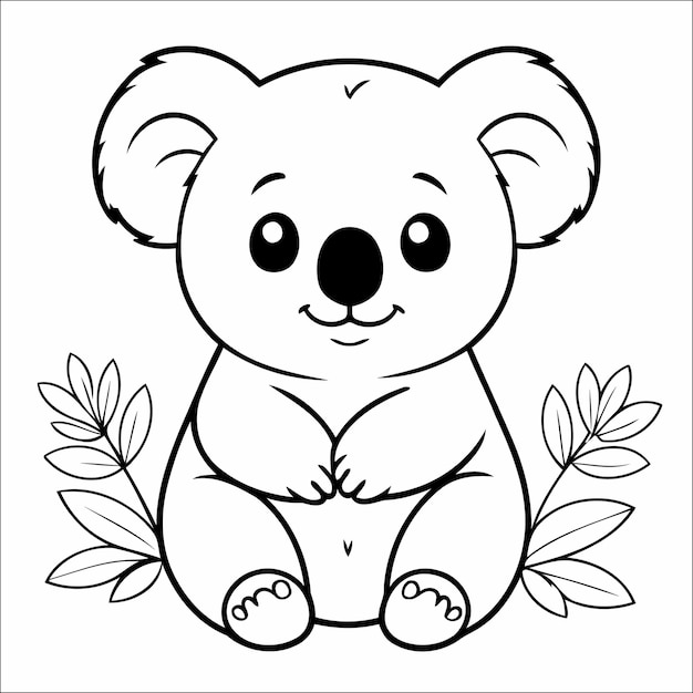 Koala Coloring Page Drawing For Toddlers