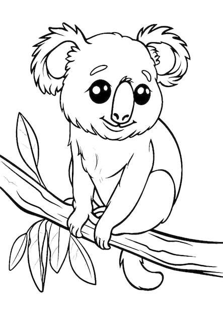 Koala Coloring Page Koala Line Art Koala Coloring Page