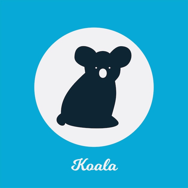 Koala flat icon design, logo symbol element