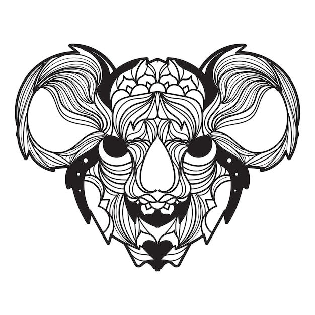 Koala mandala vector illustration