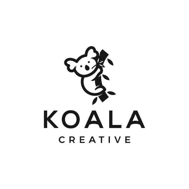 Koala Minimalist logo design