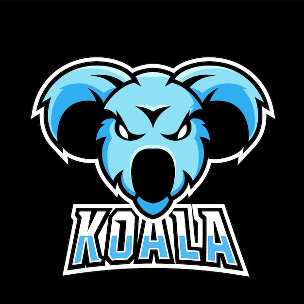 Koala sport and esport gaming mascot logo