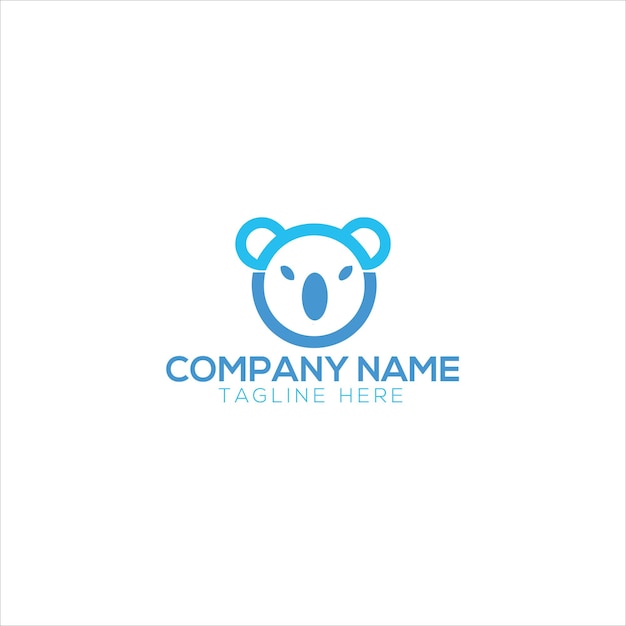 Vector koala tech talk logo template