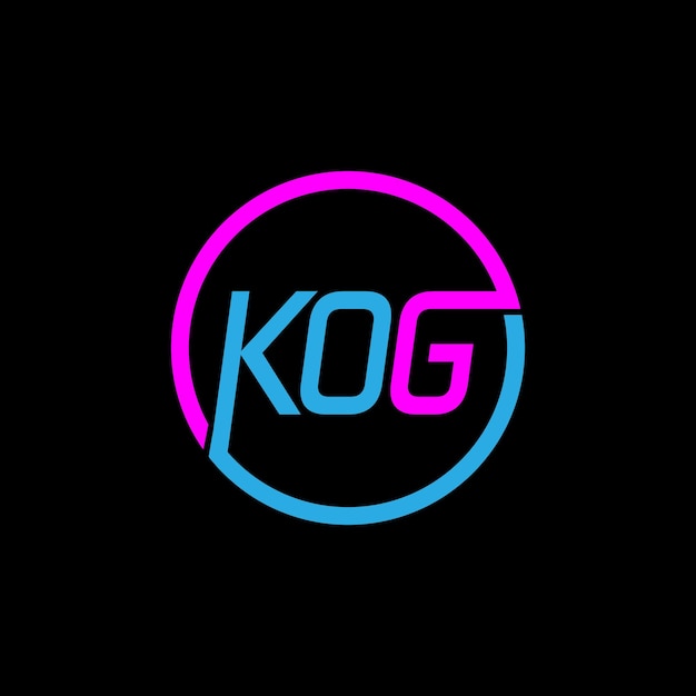 KOG letter logo abstract design KOG unique design