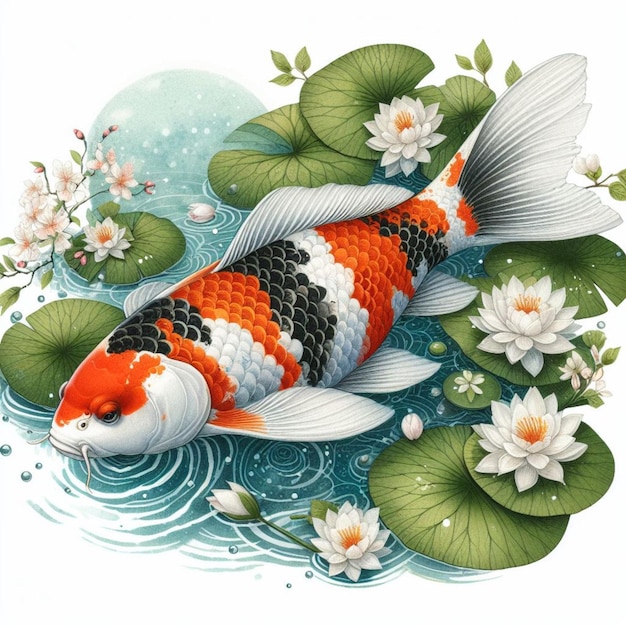 koi fish illustration