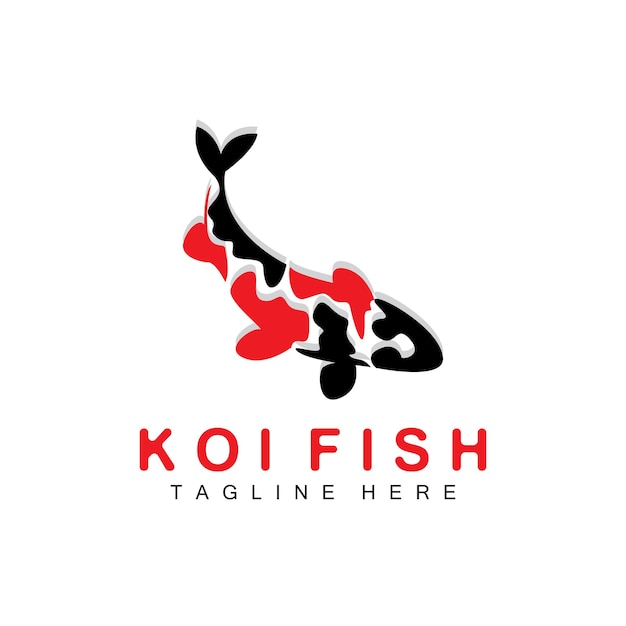 Koi Fish Logo Design Chinese Lucky And Triumph Ornamental Fish Vector Company Brand Gold Fish Icon