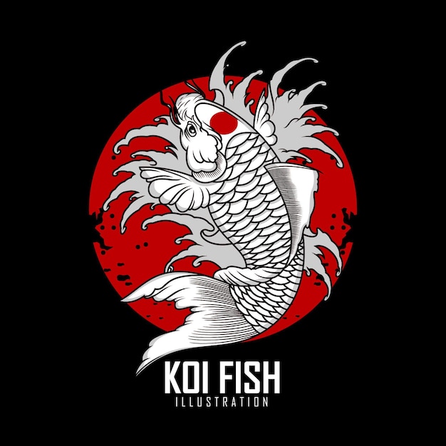 KOI FISH TATTOO ILLUSTRATION