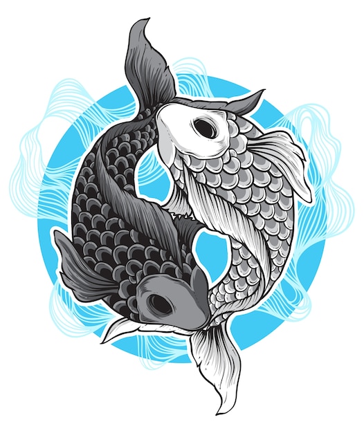 Koi fish vector