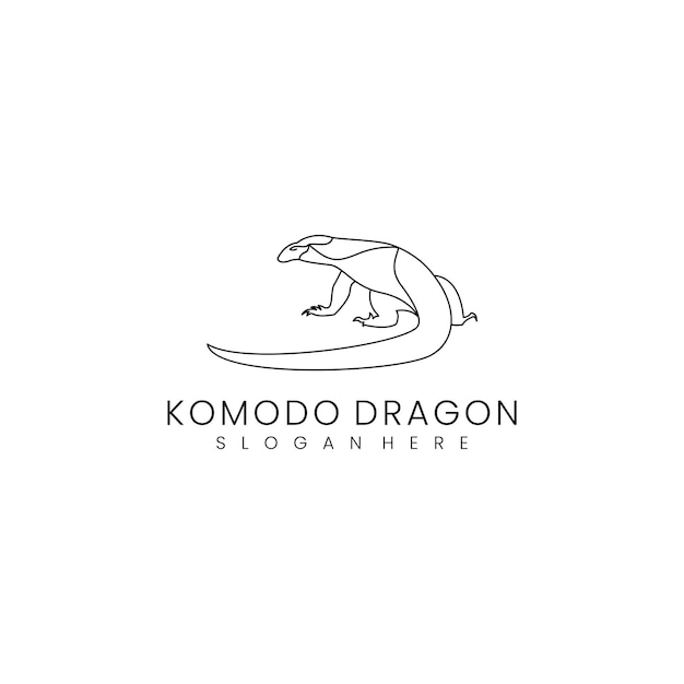 Komodo dragon logo design icon vector