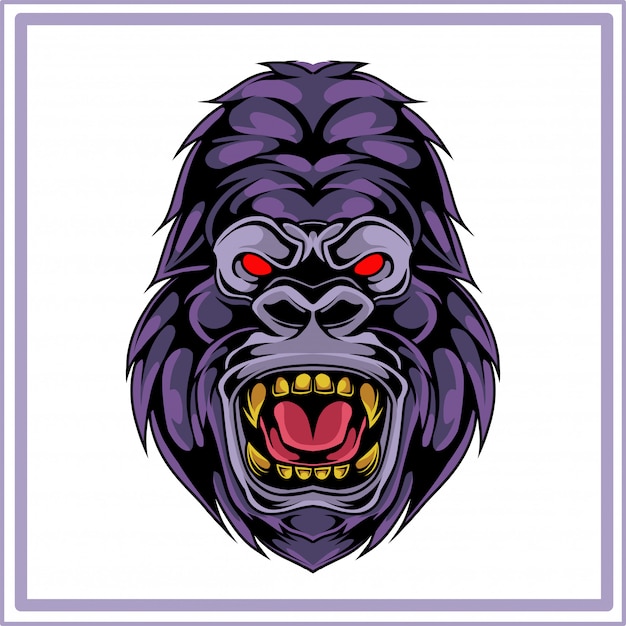 Kong head mascot logo